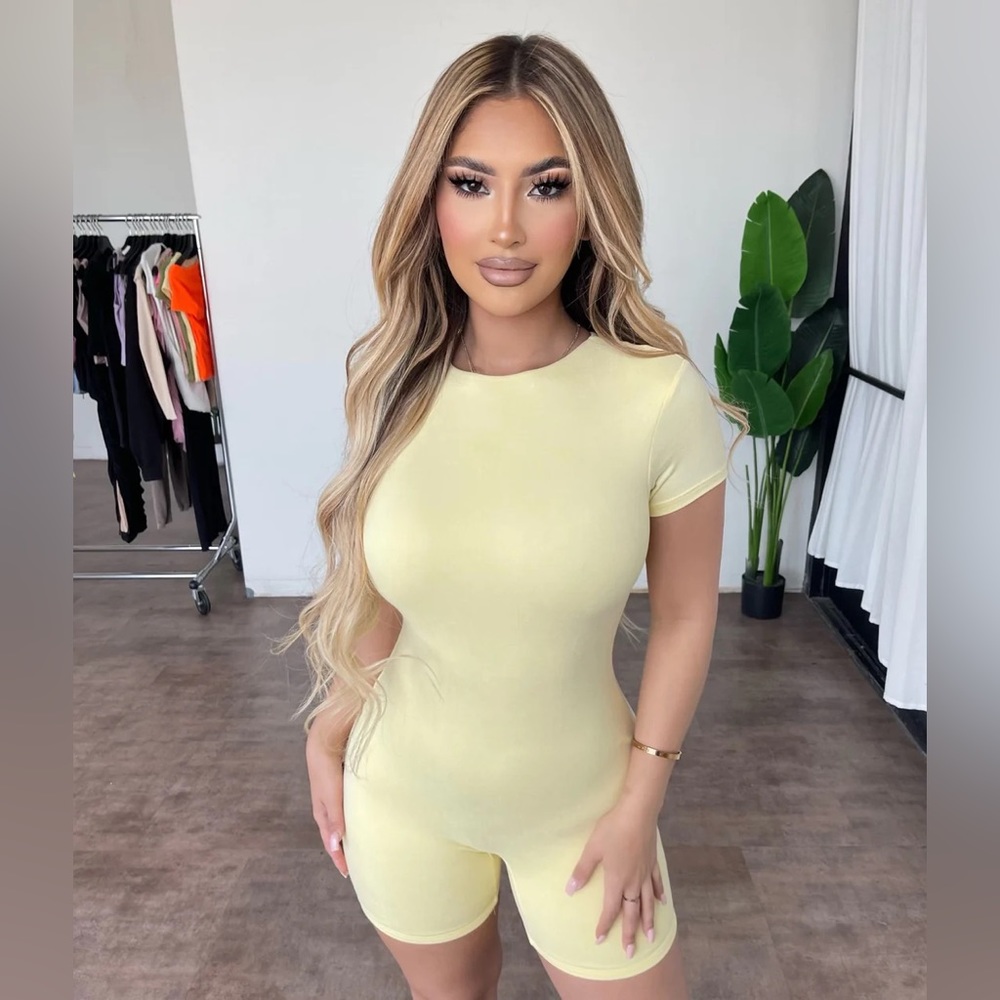 Ootdfash Yellow Romper